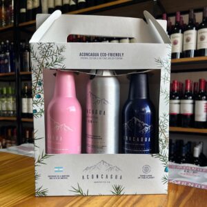 ESTUCHE ACONCAGUA BOX METALICO PINK X3 BOTELLAS