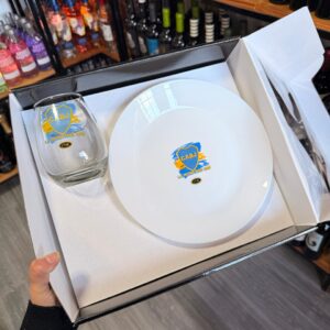 ESTUCHE + PLATO + COPA BOCA
